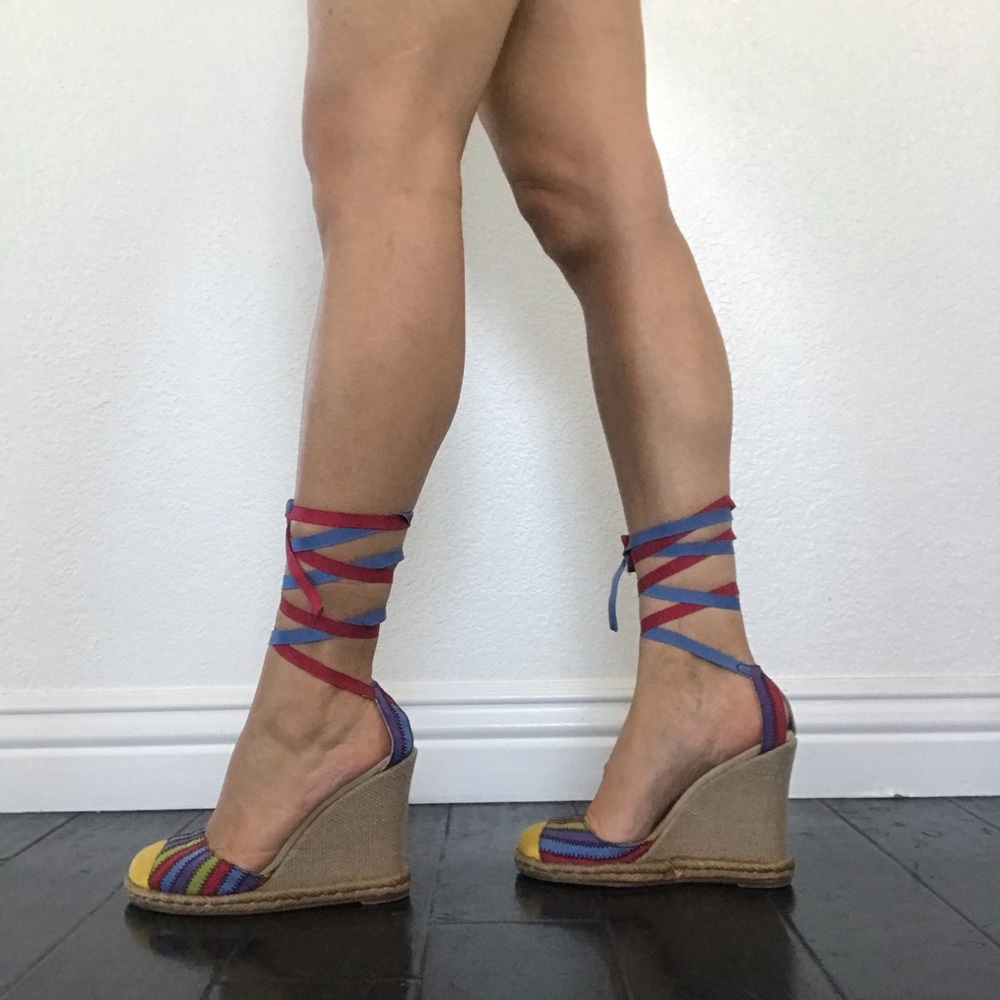 Marc Jacobs Lace Up Wedges Size 7 fits 7.5
